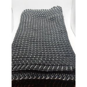 WOMENS OUTERWEAR Infinity Wrap Around Black/Silver Scarf One Size Fits All 33x12
